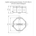 Коробка металлическая огнестойкая Октагон 70-0101-FR6.0-4 Е15-Е120 RAL2004 130х130х63 (9 шт/кор)