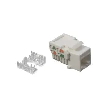 Розеточный модуль Keystone кат. 6, UTP, 1xRJ45, T568A/B, белый
