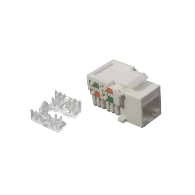 Розеточный модуль Keystone кат. 6, UTP, 1xRJ45, T568A/B, белый