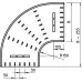 Секция угловая 90°, h=60 мм, B=400 мм, FS (RB 90 640 FS)