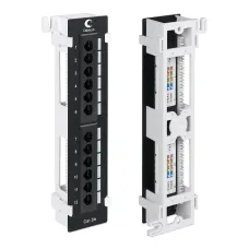 Патч-панель настенная, 12 портов RJ-45, категория 5е, с подставкой
