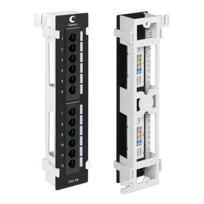Патч-панель настенная, 12 портов RJ-45, категория 5е, с подставкой