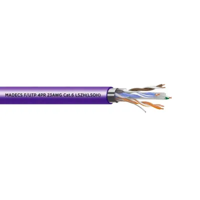 Витая пара F/UTP 4PR 23AWG Cat.6 LSZH(LSOH) экранированная с ограниченным выделением дыма(DCM Test Report) Польша
