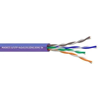 Кабель витая пара U/UTP 4PR 24AWG Cat.5е LSZH(LSOH) неэкранированная не распространяет горение(DCM Test Report) Польша