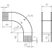 Секция угловая 90° внешняя, h=85 мм, B=300 мм, FS (RBV 830 F FS)