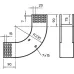 Секция угловая 90° внутренняя, h=110 мм, B=400 мм, FS (RBV 140 S FS)