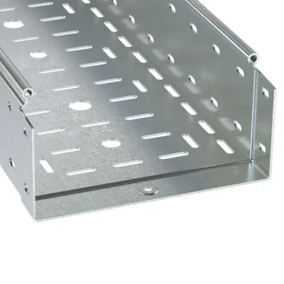 Лоток перфорированный 600х100 L 3000 толщина 1,5 мм, цинк-ламельный