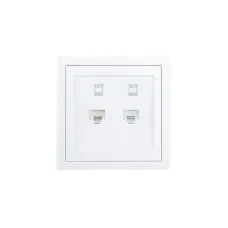 ZIMA Розетка компьютерная двойная Cat 6, механизм, белая Lezard 704-0288-142