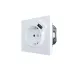 ZIMA Розетка с заземлением (16 А) + USB ,механизм, белая Lezard 704-0288-181