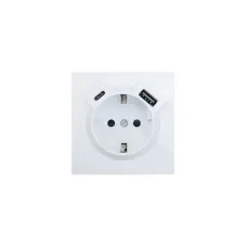ZIMA Розетка с заземлением (16 А) + TC + USB ,механизм, белая Lezard 704-0288-181TC