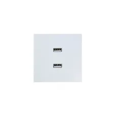 ZIMA Розетка 2-ая USB, механизм, белая Lezard 704-0288-192