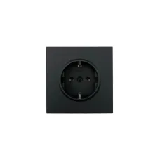 ZIMA Розетка с заземлением, 16 А, механизм, черный бархат Lezard 704-4288-122BQC