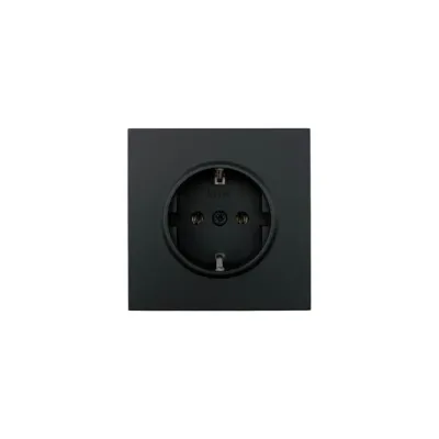 ZIMA Розетка с заземлением, 16 А, механизм, черный бархат Lezard 704-4288-122BQC