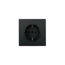 ZIMA Розетка с защитой от детей, 16 А, механизм, черный бархат Lezard 704-4288-124BQC
