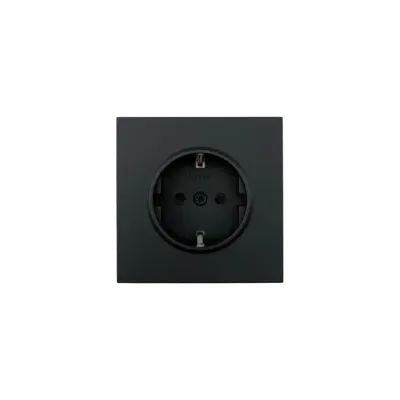 ZIMA Розетка с защитой от детей, 16 А, механизм, черный бархат Lezard 704-4288-124BQC