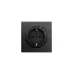 ZIMA Розетка с заземлением (16 А) + USB ,механизм, черный бархат Lezard 704-4288-181 ZIMA Розетка с заземлением (16 А) + USB ,механизм, черный бархат Lezard 704-4288-181