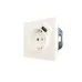 ZIMA Розетка с заземлением (16 А) + USB ,механизм, слоновая кость Lezard 704-9088-181