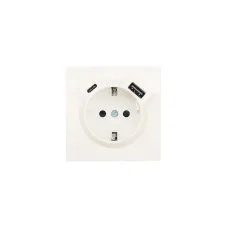 ZIMA Розетка с заземлением (16 А) + TC + USB ,механизм, слоновая кость Lezard 704-9088-181TC
