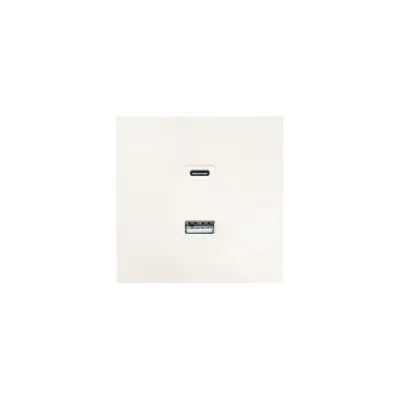 ZIMA Розетка TC+ USB, механизм, слоновая кость Lezard 704-9088-192TC
