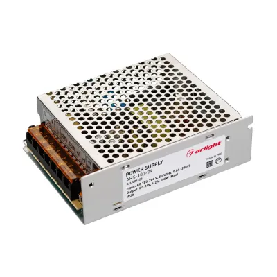 Блок питания (драйвер) для светодиодной ленты 24V,4.2A, 100W, IP 20 Сетка ARS100-24