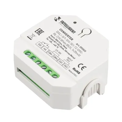 Конвертер INTELLIGENT ARLIGHT DALI-0/1-10V-301-72-DRO-RL-DIN White (BUS, 1x20mA) (ARL, IP20 Пластик, 5 лет)