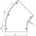 Крышка угловой секции 45°, B=400 мм, FS (DFB 45 400 FS)