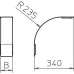 Крышка вертикальной внешней секции 90°, B=100 мм, h=110 мм, FS (DBV 110 100 F FS)