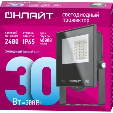 Прожектор Онлайт 71 658 OFL-30-6K-BL-IP65-LED
