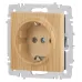 Розетка Intro Accent 6-202-11 2P+E Schuko, 16А-250В, IP20, СУ, cосна