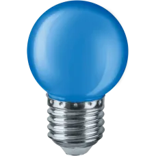 Лампа светодиодная LED 1вт Е27 синий шар