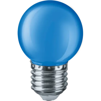 Лампа светодиодная LED 1вт Е27 синий шар