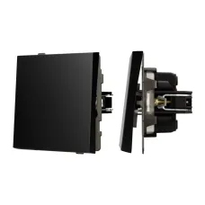 Механизм выключателя одноклавишный проходной SWT-TENDO-MKP1-PL-BK 230V, 10A, Чёрный, 1 пост