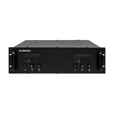 "Блок бесперебойного питания ББП-80х2 v.16 RACK 3U для стойки 19"" 12В 16х1А под АКБ 4х12Ач"