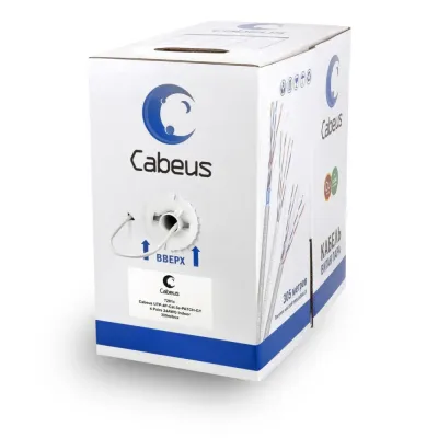 Витая пара U/UTP Cat 5e 4 пары 24 AWG patch PVC нг(А)-LS серый 305м