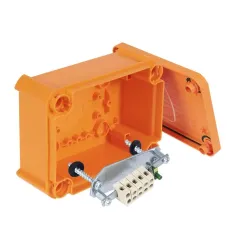 Коробка огнестойкая FireBox T100, 136х102х57 мм, IP66, 5+1 клемма, 4 мм?, сплошная стенка, вн.кр. (T 100 E 4-5)