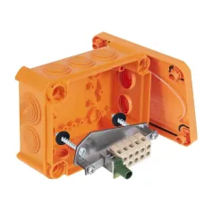 Коробка огнестойкая FireBox T100, 136х102х57 мм, IP66, 5+1 клемма, 6 мм?, вводы d25x8,d32x2, вн.кр. (T 100 ED 6-5)