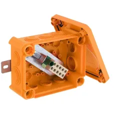 Коробка огнестойкая FireBox T100, 136х102х57 мм, IP66, 5+1 клемма, 6 мм?, вводы d25x8,d32x2, нар.кр. (T 100 ED 6-5 A)