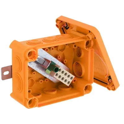 Коробка огнестойкая FireBox T100, 136х102х57 мм, IP66, 5+1 клемма, 6 мм?, вводы d25x8,d32x2, нар.кр. (T 100 ED 6-5 A)