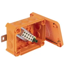 Коробка огнестойкая FireBox T100, 136х102х57 мм, IP66, 5+1 клемма, 10 мм?, вводы d25x8,d32x2,нар.кр. (T 100 ED 10-5 A)