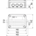 Коробка огнестойкая FireBox T100, 136х102х57 мм, IP66, 5+1 клемма, 10 мм?, вводы d25x8,d32x2,нар.кр. (T 100 ED 10-5 A)