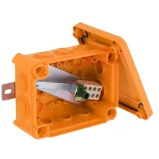 Коробка огнестойкая FireBox T100, 136х102х57 мм, IP66, 4+1 клемма, 6 мм?, вводы d25x8,d32x2, нар.кр. (T100ED 06A)