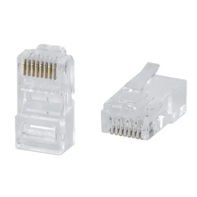 Коннектор RJ-45 под витую пару, категория 6 , универсальный (для одножильного и многожильного кабеля) для проводников с толщиной по изоляции д