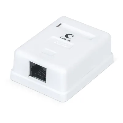 Розетка компьютерная RJ-45, категория 5e, одинарная, внешняя, Dual IDC
