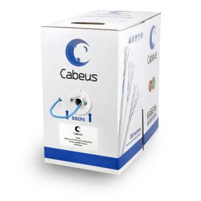 Витая пара U/UTP Cat 5e 4 пары 24 AWG solid PVC нг(А)-LS синий 305м