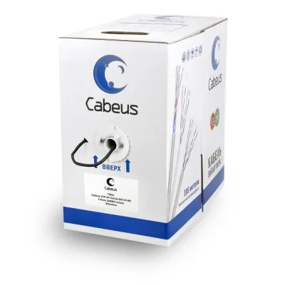Витая пара U/UTP Cat 5e 4 пары 24 AWG solid PVC нг(А)-LS черный 305м