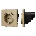 Механизм розетки с USB зарядкой SCT-NOBE-MUAA-SFPL-GD 230V, 16A, Золото светлое, 3 поста