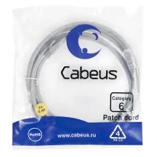Патч-корд U/UTP, категория 6, 2xRJ45/8p8c, неэкранированный, серый, PVC, 3м