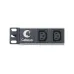 Блок розеток для 19' шкафов, горизонтальный, 8 розеток IEC 320 C13, 10 A, без выключателя, алюминиевый корпус, шнур 2 м, вилка IEC 320 C14