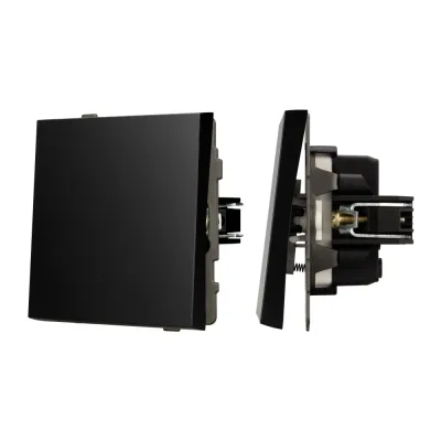 Механизм звонкового выключателя SWT-TENDO-MKR1-PL-BK 230V, 10A, Чёрный, 1 пост