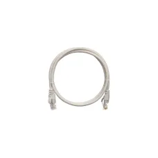 Коммутационный шнур NETLAN U/UTP 4 пары, Кат.6 (Класс E), 250МГц, 2хRJ45/8P8C, T568B, заливной, многожильный, BC (чистая медь), PVC нг(B), серый, 1м, уп-ка 10шт.